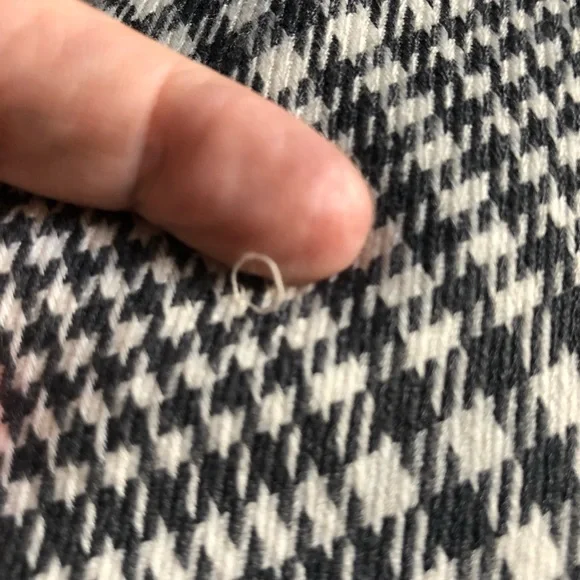 Lifestyle Attitude by Larry Levine Collarless Houndstooth Jacket M Grey White - Picture 10 of 15